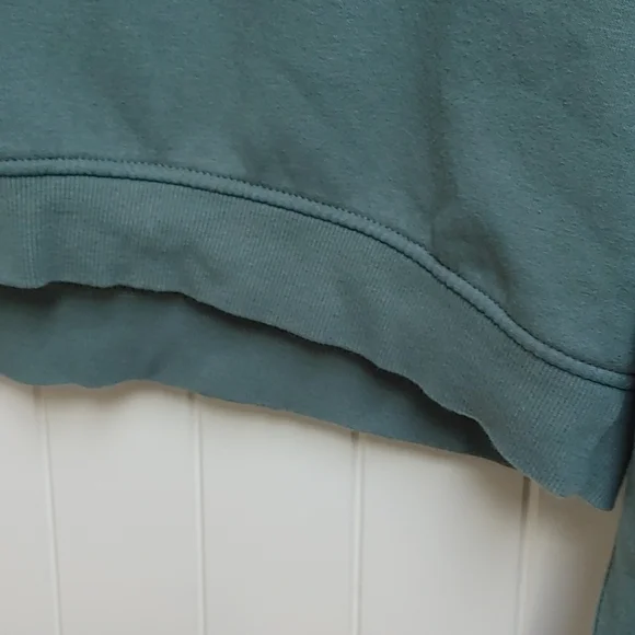 ZARA Moss green cropped crew neck sweatshirt top shirt Medium - Picture 6 of 6